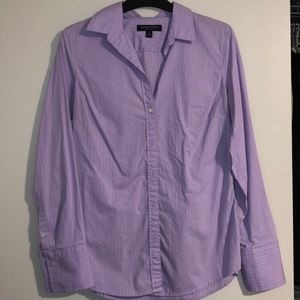 NEVER WORN Banana Republic Purple Striped Shirt